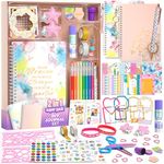 2-Pack Mega DIY Journal Kit for Girls, Diary Gifts for 8 9 10 11 12 13 14 Year Olds Girls, Stationary Gift Sets & Scrapbook Kit for Girls, Creative Teenage Girls Gifts Art and Craft Set Ages 8-14