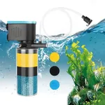 AquaMiracle Aquarium Filter 3-Stage in-Tank Filter Internal Fish Tank Filter Power Filter for 10-40 Gallon Fish Tanks with Dual Water Outlet & Aeration