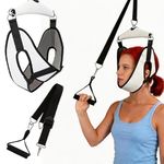 XPJBKC Neck Stretcher, Cervical Neck Traction Device, Portable Neck Stretcher for N-ECK Pain, Door Neck Traction Device for Home Use, Ratchet N-ECK Tension Cervical Traction Device