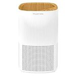 Russell Hobbs Air Purifier for Bedroom Home 100m ³/h CADR, 99.95% Carbon Filter Captures Bacteria, Allergies Odour, Dust, LED Display, Clean Air Mini Aroma White Scandi Wood Effect RHAP1032WDW