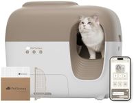 PetSnowy Self Cleaning Cat Litter Tray, Automatic Cat Litter Tray, Robot Litter Box with Odour Control TiO2 System, Auto-Packing, App Control, Large Cats & Multiple Cats Friendly(2025 Premium)