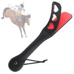 CGJIANG Horse Crop,PU Leather Black Horse Riding Crop,Riding Paddle for Horse Daily Training (Shape 1)