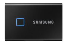 Samsung T7 Touch Portable SSD - 1 TB - USB 3.2 Gen.2 External SSD Metallic Black (MU-PC1T0K/WW)