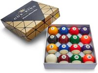 Cue-King Pool Balls, Grade AA, 2-1/
