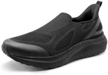 ALLSWIFIT Men's Hands-Free Slip On Walking Shoes Laceless Comfortable Tennis Sneakers,Size 12,All Black,SARR016M