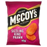 McCoy's | Ridge Cut | Sizzling King Prawn | Potato Crisp | 24x45g