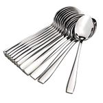 Kodenipr Club Stainless Steel Dinning, Dinner Spoons, Table Spoon Set of 12, Length 16.6cm (Medium Spoon)