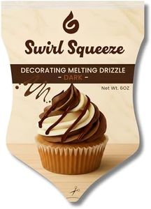 SwirlSqueeze by KIDU Pantry – Microwaveable Drizzle Pouch with 6oz Dark Merckens Melting Wafers – Simply Microwave, Snip, and Drizzle | 3 Pack