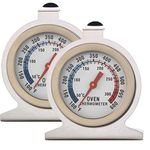 Kitchen Oven Thermometer,INRIGOROUS Pack of 2 Stainless Steel Dial Oven Thermometer Portable Food Cooking Baking Temperature 50-300℃ Measurement Range for Home Kitchen (2 Pack Oven Thermometer)