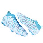 Nivia Men Encounter 10 Pro 2024 Football Studs -White/Sky Blue (UK7)