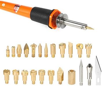 GTRH 30W 24PCS Wood Pyrography Tool Set - Wood Burning Kit with Assorted Soldering Tips & Woodburning Pens - Orange - Modern Style - Corded Electric - 450°C - Pencil Head - Copper Heating Element