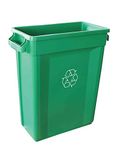 Chabrias Ltd Slim Bin Recycling Container, Space Saving Design, Rectangular for Home Office Kitchen (1, Green 87 Litre)