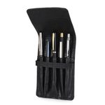 THE CASE Pu Leather Pen Case For 5 Pens For Montblanc Pen, Pelikan Pen, Twsbi Pen, Cross Pen, Sailor Pen, Pilot Pen, Parker Pen, Colour Croco-Black (St-Pc-105, Travel Accessories)