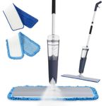 Microfiber mop for Floor Cleaning System, 24" Heavy-Duty Wet Dry mops with Spray Mode, 28oz Tank, 2 Washable Pads, for Kitchen, Lobby, Pool, Factory, Office