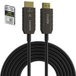 Certified 8K Fiber Optic HDMI® Cable 50FT, Real HDMI® Cable, Ultra HD, 48Gbps, Supports 8K@60Hz, 4K@120Hz, 2K@144Hz, HDR, HDCP 2.2&2.3, Dolby, eARC for Xbox, Series X, Laptop, Switch, PS5, UHD TV