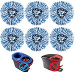 RinseClean Spin Mop Head Refill for Vileda EasyWring 2-Tanks System - Rotating Microfiber Triangle Replacement Pads Washable & Reusable fit All Floor - 6 Cloth