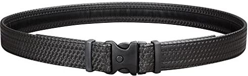 Uncle Mike's Law Enforcement Mirage Basketweave Ultra Duty Belt with Hook and Loop Lining (Medium, Black)