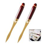 Xrten 2 Pcs Letter Opener with Wood Handle,Durable Envelope Open Slitter,Metal Paper Cutting Tool