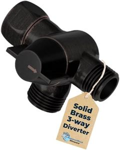HammerHead Showers® ALL METAL 3 Way Shower Diverter Valve - Shower Arm Diverter Connects Fixed and Hand Held to Shower Arm - Shower Diverter for Dual Shower Head - Shower Splitter - Oil Rubbed Bronze