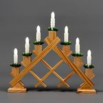 SHATCHI Wooden Pre-Lit Candle Bridg