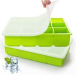 2 Pack Ice Cube Trays, Reusable Sil