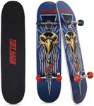 Tony Hawk 31 inch Skateboard, Tony Hawk Signature Series 2, 9-ply Maple Deck Skateboard for Cruising, Carving, Tricks and Downhill, Dagger/Cross/Skull