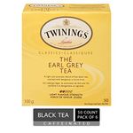 Twinings Classic Earl Grey Individually Wrapped Tea Bags | Caffeinated Black Tea Enhanced with Bergamot Citrus | 50 Count (Pack of 6)