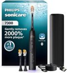 Philips Sonicare 7300 Series Electric Toothbrush - Next-Generation Sonicare Technology, Pressure Sensor, 12 Brushing Settings, SmarTimer, BrushPacer, 21-day Runtime, Travel Case, Black, HX7421/07