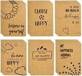 Paper Junkie 24 Pack Journals for Kids - Let's Be Happy Journals Bulk - Kraft Paper Notebooks School Supplies (80 Lined Page, 4 x 5.75 In)