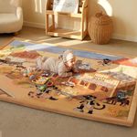 1.5" Thick Baby Floor Play Mat 79x118 Memory Foam Kids Mat(Cowboy)