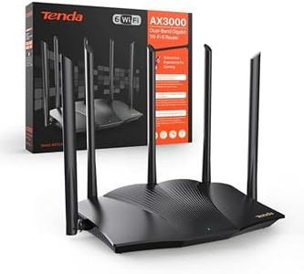 Tenda RX12 Pro Wi-Fi 6 WLAN Router(AX3000 Dualband 5GHz: 2402Mbps+2,4 GHz: 574Mbps)5*6dBi High-Gain-Antennen, Gigabit-LAN/WAN-Port, WPA3, MU-MIMO+OFDMA,WiFi+Mesh, VPN, APP, keine DSL-Funktion, Schwarz