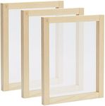 Bright Creations 3 Pack Wood Silk Screen Printing Frame Kit for Beginners and Kids, 8x10 Wood Frame, 110 White Mesh