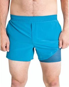 Shinesty Hammock Support Athletic Shorts for Men | 5" Quick Dry Shorts | US XXL Blue