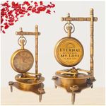 ALADEAN Eternal Love Anniversary Sundial Compass Gift for Him or Her Unique Gift for Husband Wife Men Wedding Anniversary 50th 40th 25th 20th 1st Year Celebration