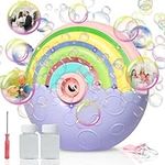 Bubble Machine, Panamalar Automatic Bubble Maker Toy for Kids Toddlers with Lights, 2000+ Colorful Bubbles per Min Portable Bubble Blower with 2 Bubble Solution for Outdoor Indoor Garden Wedding Party