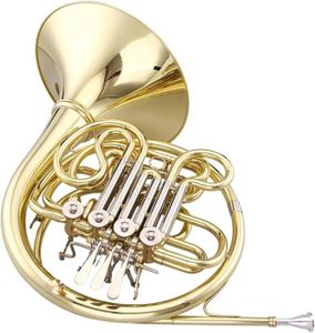 Music Lovers Professional Double French Horn – Yellow Brass Instrument