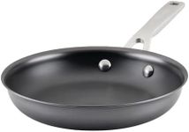 KitchenAid NITRO Carbon Steel Frying Pan/Skillet, Stainless Steel Handle, Compatible with All Cooktops, 8.5 Inch Open Fry Pan - Black