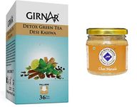 Girnar Detox Green Tea (36 Tea Bags) + Jyoti Ben's Chai Masala - 380 Gm