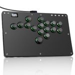 Sehawei Haute42 Arcade Stick R16 All-Button Arcade Controller 16Keys for PC/Ps3/Ps4/Switch/Steam,Fight Stick for Fighting Games with Custom RGB & Turbo Functions & Hot Swap Black