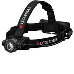 Ledlenser, H7R Core Rechargeable Headlamp, 1000 Lumens, Advanced Focus System, Constant Light Output, Dimmable, Magnetic Charge System, Dustproof, Waterproof, Ledlenser Connecting System