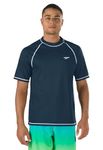 Speedo Men's Uv Swim Shirt Short-Sleeve Loose Fit Easy Tee