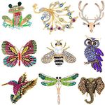 Hicarer 9 Pieces Women Brooches Pin