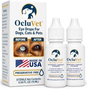 OcluVet Pet Eye Drops for Dogs & Cats, 2% NAC, 16 mL, 2-Pack