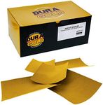 Dura-Gold Premium 1/4 Sheet Gold Sandpaper Sheets, 320 Grit (Box of 400) - Wood Furniture Woodworking, Automotive Paint - 4.5" x 5.5" Size Sheet for Palm Finishing Sanders, Clip-On, Hand Sanding Block