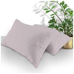 GC GAVENO CAVAILIA Housewife Pillowcases 2 Pack, Breathable Standard Pillow Cases, Plain Pillow Covers With Envelop Closure, Grey, 74X48 Cm, 708711