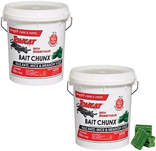 Tomcat with Bromethalin Bait Chunx Pail, Rat and Mice Control for Agricultural Use and Professional Applicators, 4 lbs. 2-Pack