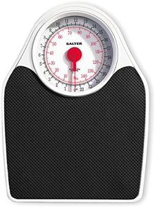 Salter 145 BKDR Mechanical Doctor's Scales Analogue Fitness Scales Maximum 150 kg Large Display Non-Slip Platform No Batteries Required Accurate Weighing in kg, st, lbs, Black