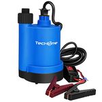 TecHome 12v Pump，1500GPH Water Transfer Pump Sump Pump Submersible Water Pump, With 20 Feet Power Cord.