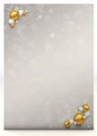 Christmas Letter Paper Christmas Baubles Gold and Silver 20 Sheets Christmas Design Paper DIN A4 Letter Paper