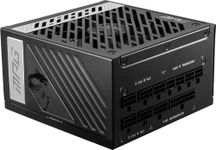 MSI MPG A1000G Gaming Power Supply Unit, 80 Plus Gold Certified, 1000 Watt,DC-to-DC Circuit, 0% RPM Mode, 140mm Fan, Fully Modular, 100% All Japanese 105°C Caps, 10-Year Limited Warranty